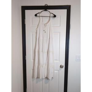 2X off white boho maxi dress